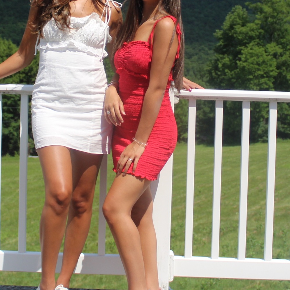 Red bodycon mini dress